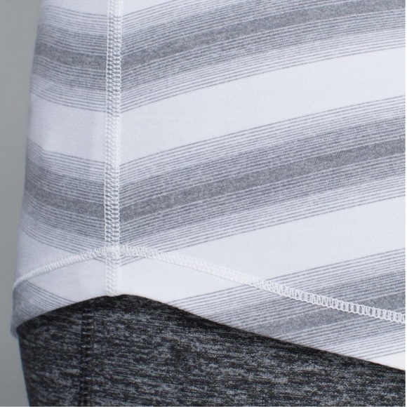 Lululemon Think Fast Tank Capilano Stripe White Heathered Slate 6 - Picture 6 of 12